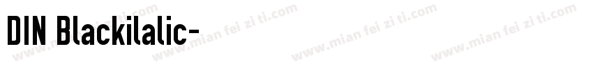 DIN Blackilalic字体转换